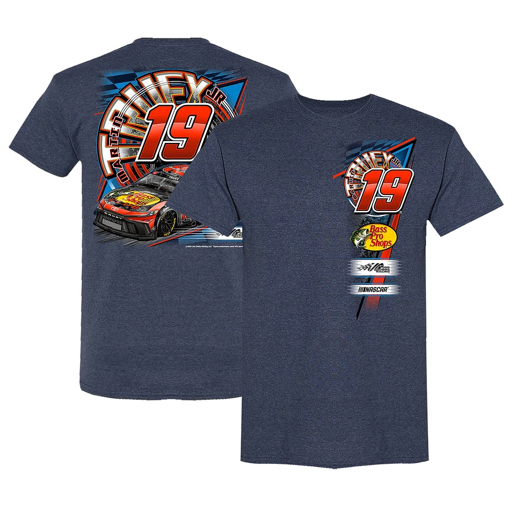 Men's Joe Gibbs Racing Team Collection  Navy Martin Truex Jr Bass Pro Shops Car T-Shirt