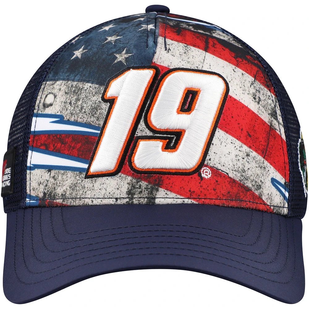 Men's Joe Gibbs Racing Team Collection Navy Martin Truex Jr Patriotic Adjustable Hat