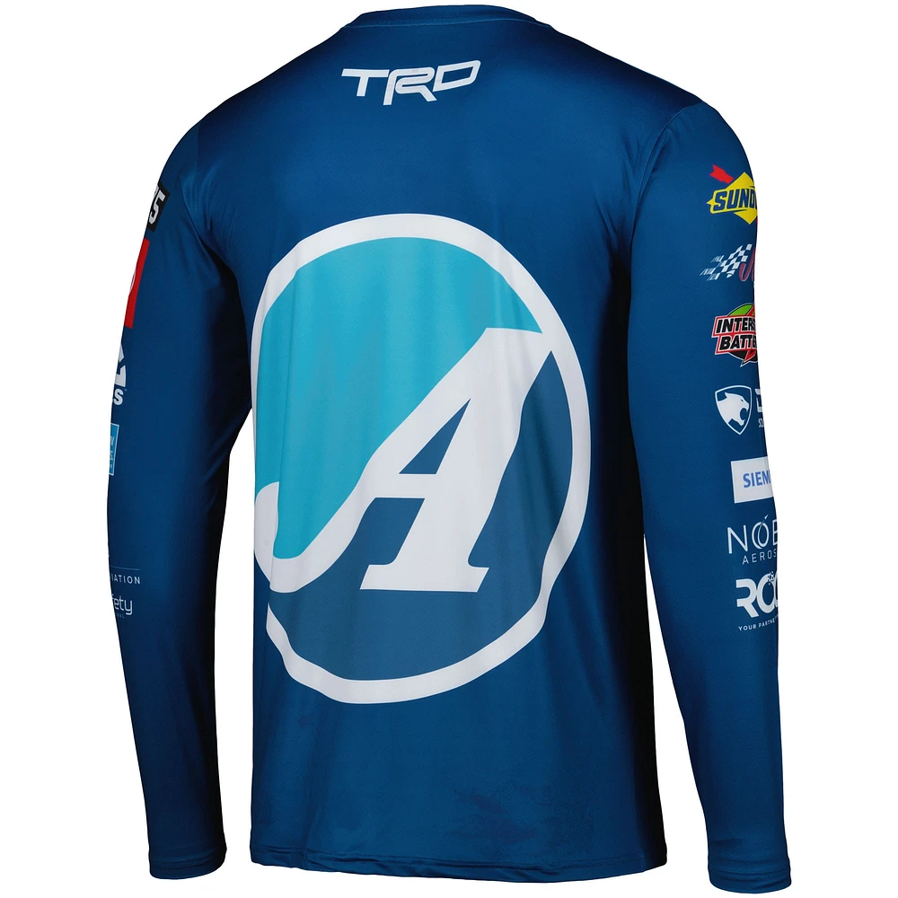 Men's Joe Gibbs Racing Team Collection Royal Martin Truex Jr Auto-Owners Insurance Sublimated Uniform Long Sleeve T-Shirt