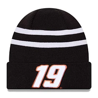 Bonnet en tricot à revers Martin Truex Jr New Era noir/blanc pour hommes