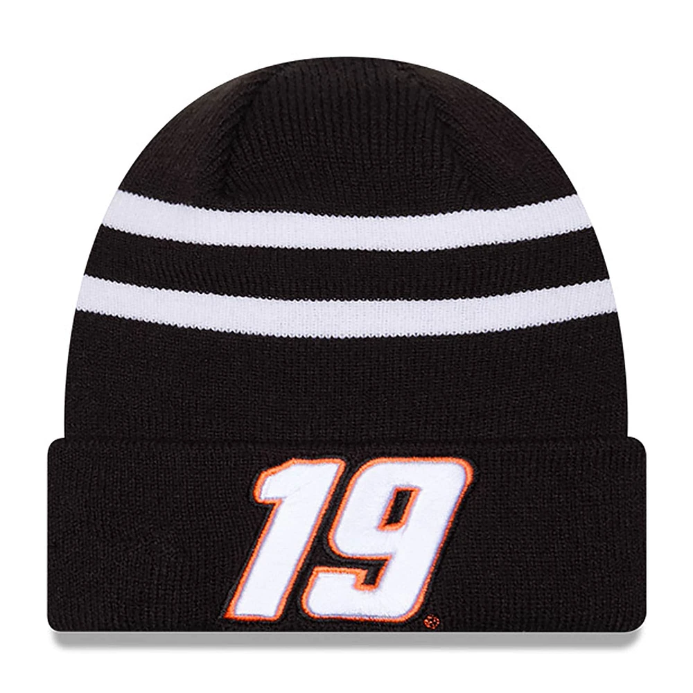 Men's New Era  Black/White Martin Truex Jr Cuffed Knit Hat