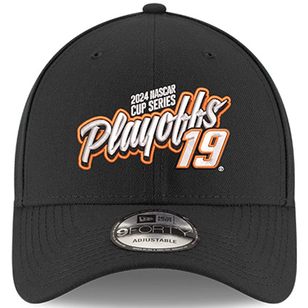 Men's New Era Black Martin Truex Jr 2024 NASCAR Cup Series Playoffs 9FORTY Adjustable Hat