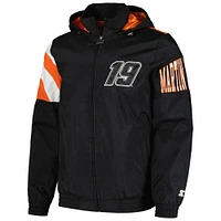 Veste entièrement zippée Starter Black Martin Truex Jr Red Zone pour hommes