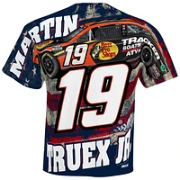 Men's Stewart-Haas Racing Team Collection White Martin Truex Jr Bass Pro Shops Sublimated Patriotic Total Print T-Shirt