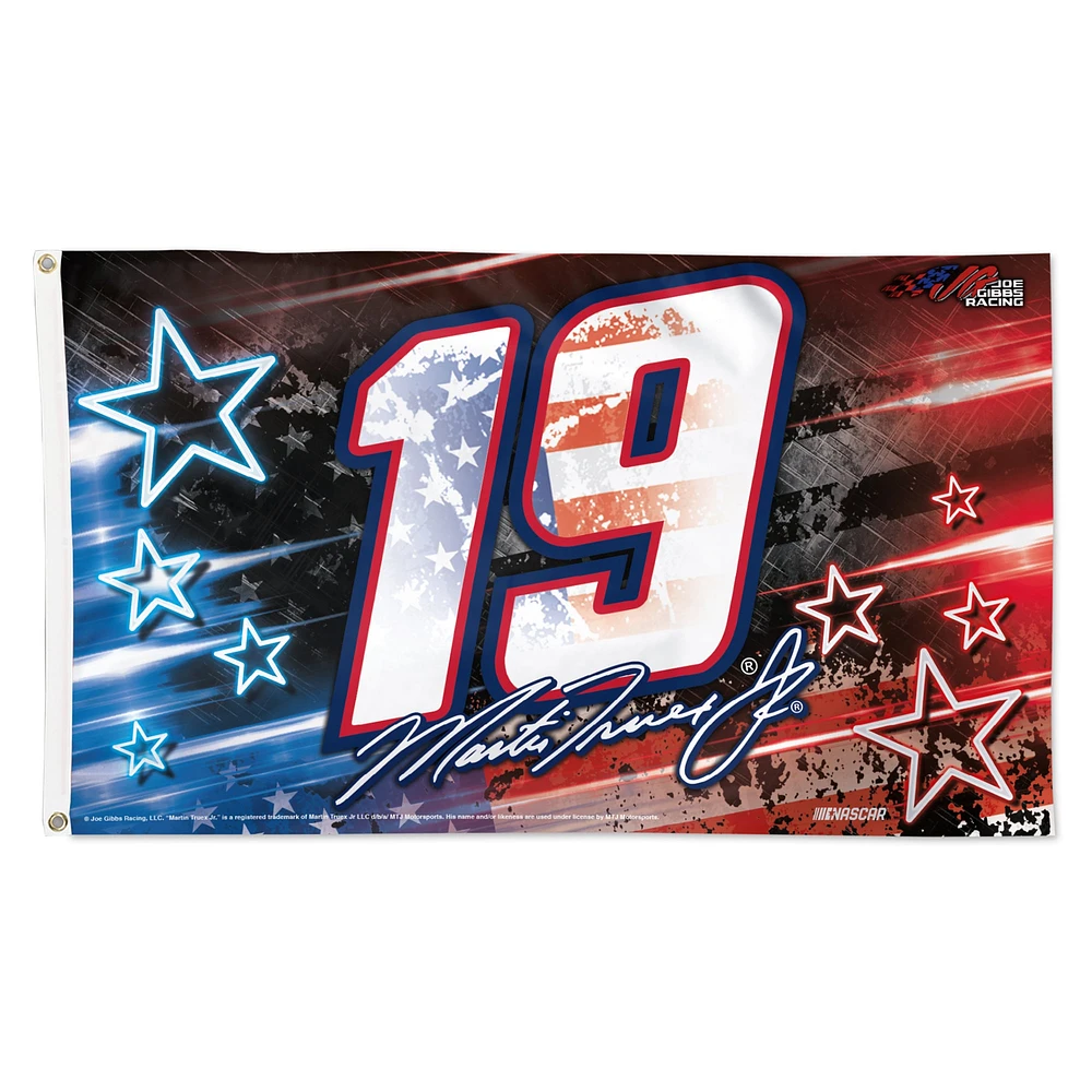 WinCraft Martin Truex Jr Patriotic 3' x 5' Drapeau de luxe unilatéral