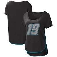 Women's G-III 4Her by Carl Banks Black Martin Truex Jr Rookie Scoop Neck T-Shirt