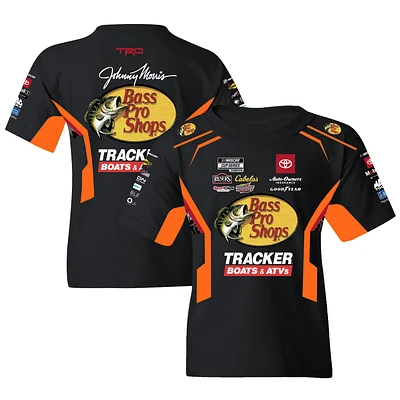 T-shirt uniforme pour jeunes Joe Gibbs Racing Team Collection, noir/orange, Martin Truex Jr Bass Pro Shops