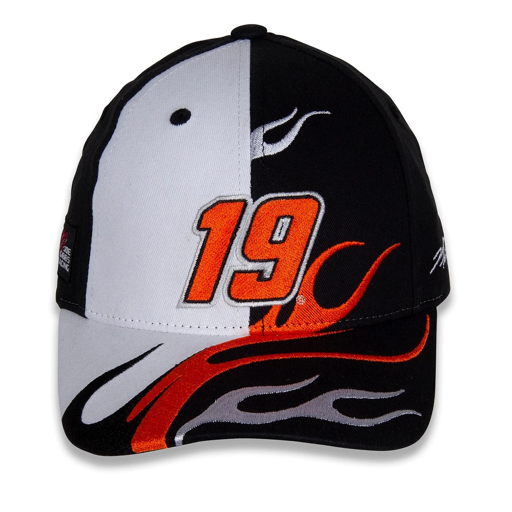 Chapeau réglable Martin Truex Jr Nitro de la collection Joe Gibbs Racing Team pour jeunes, noir/blanc