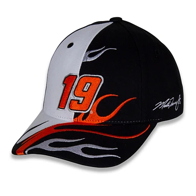 Chapeau réglable Martin Truex Jr Nitro de la collection Joe Gibbs Racing Team pour jeunes, noir/blanc