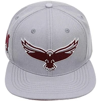 Men's Pro Standard Gray Maryland Eastern Shore Hawks Mascot Logo Snapback Hat