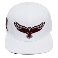 Men's Pro Standard White Maryland Eastern Shore Hawks Mascot Wool Snapback Hat