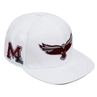 Casquette snapback en laine pour homme Pro Standard Maryland Eastern Shore Hawks blanche