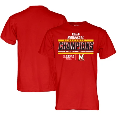 Bleu 84 Red Maryland Terrapins 2023 Big 10 Baseball Conference Tournament Champions T-shirt