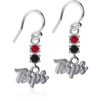 Dayna Designs Maryland Terrapins Dangle Crystal Earrings