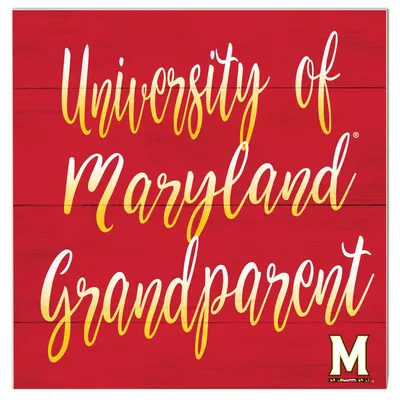 Maryland Terrapins 10'' x 10'' Grandparent Plaque