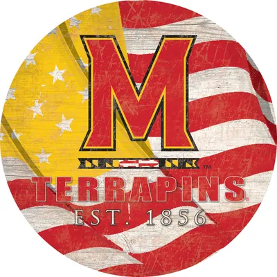 Maryland Terrapins 12" Team Color Flag Sign