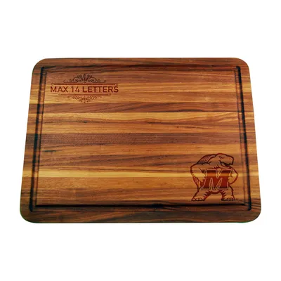 Maryland Terrapins Large Acacia Personalized Cutting & Serving Board