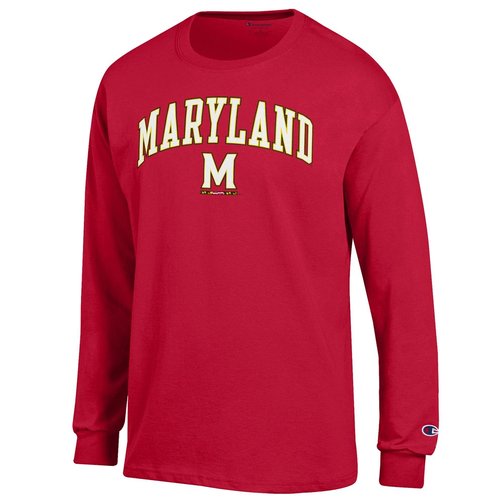 Men's Champion Maryland Terrapins Arch Over Logo Long Sleeve T-Shirt
