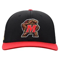 Men's Top of the World  Black Maryland Terrapins Reflex Fitted Hat