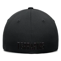Men's Top of the World  Black Maryland Terrapins Reflex Performance Flex Hat