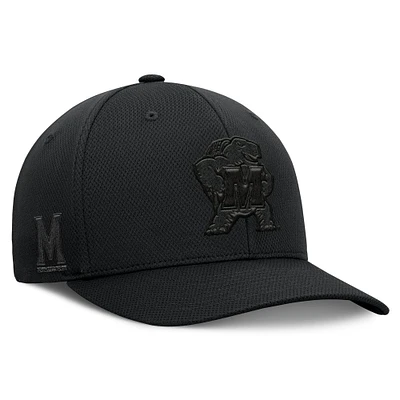 Men's Top of the World  Black Maryland Terrapins Reflex Performance Flex Hat
