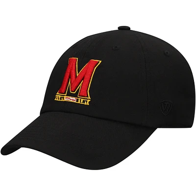 Men's Top of the World  Black Maryland Terrapins Staple Adjustable Hat