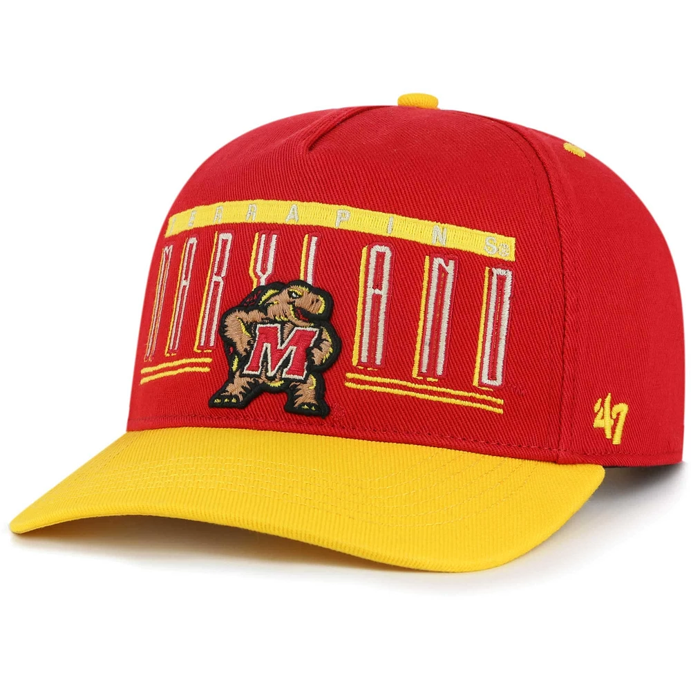 Casquette réglable à double tête d'attelage rouge Maryland Terrapins '47 pour hommes