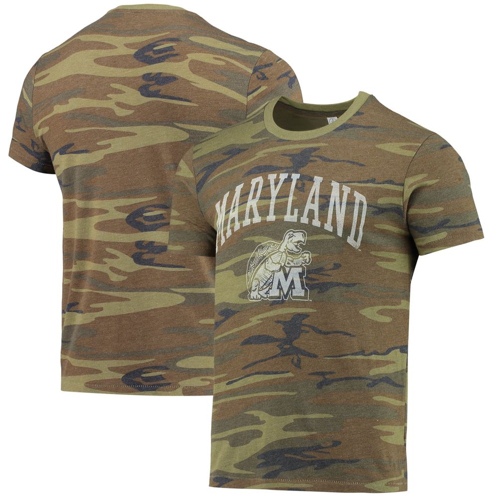 Men's Alternative Apparel Camo Maryland Terrapins Arch Logo Tri-Blend T-Shirt