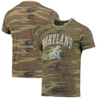 Men's Alternative Apparel Camo Maryland Terrapins Arch Logo Tri-Blend T-Shirt