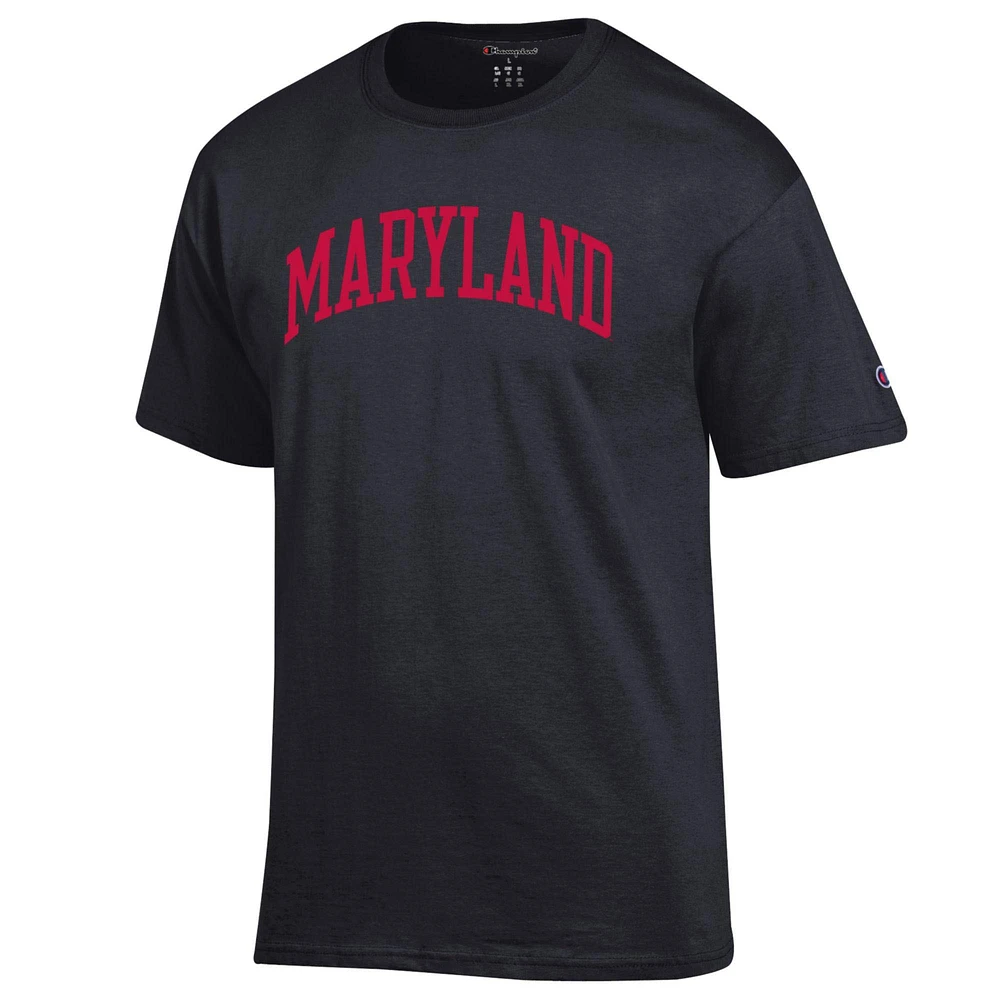 T-shirt noir basique Arch pour homme, champion des Maryland Terrapins
