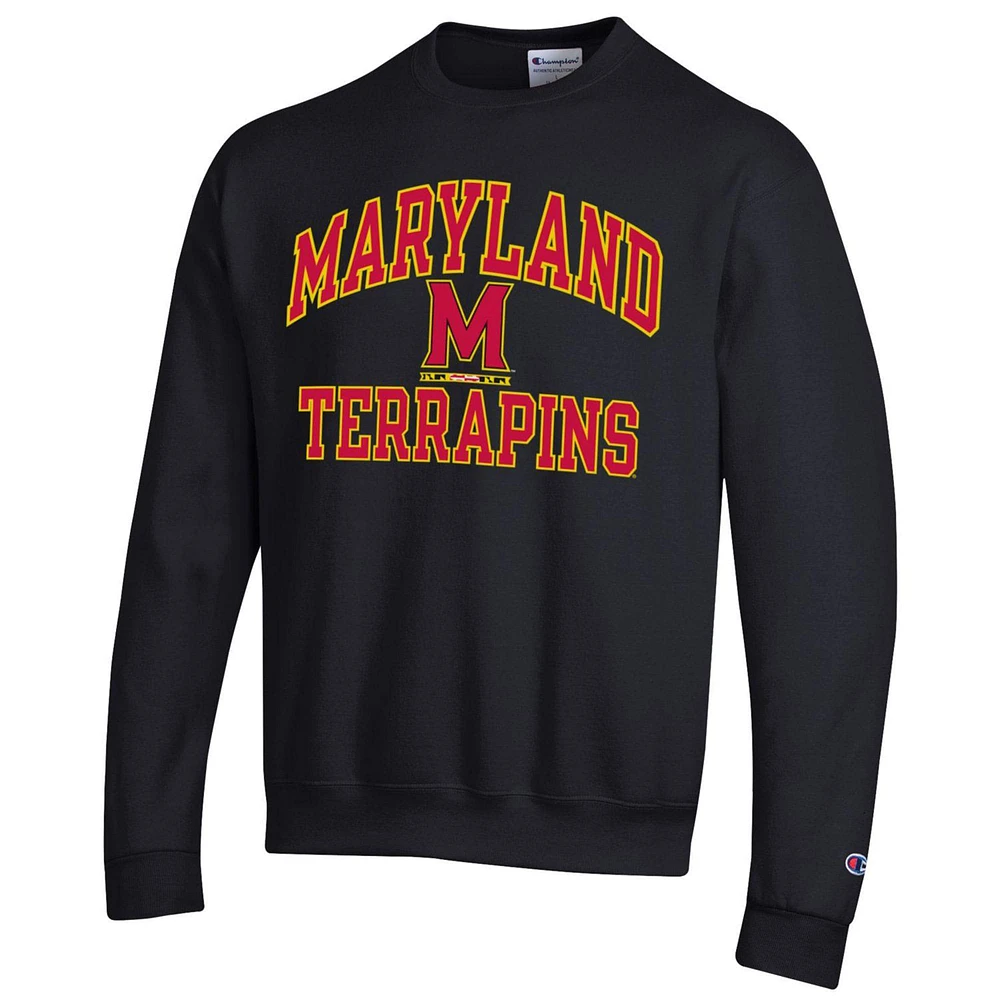 Sweat-shirt à moteur élevé Champion Maryland Terrapins pour homme, noir