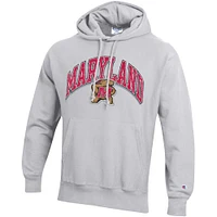 Men's Champion Gray Maryland Terrapins Vault Late Night Reverse Weave Pullover Hoodie