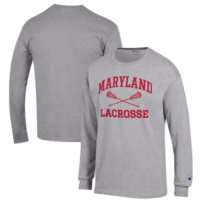 Maryland Terrapins Champion Lacrosse Icon Powerblend Long Sleeve T-Shirt