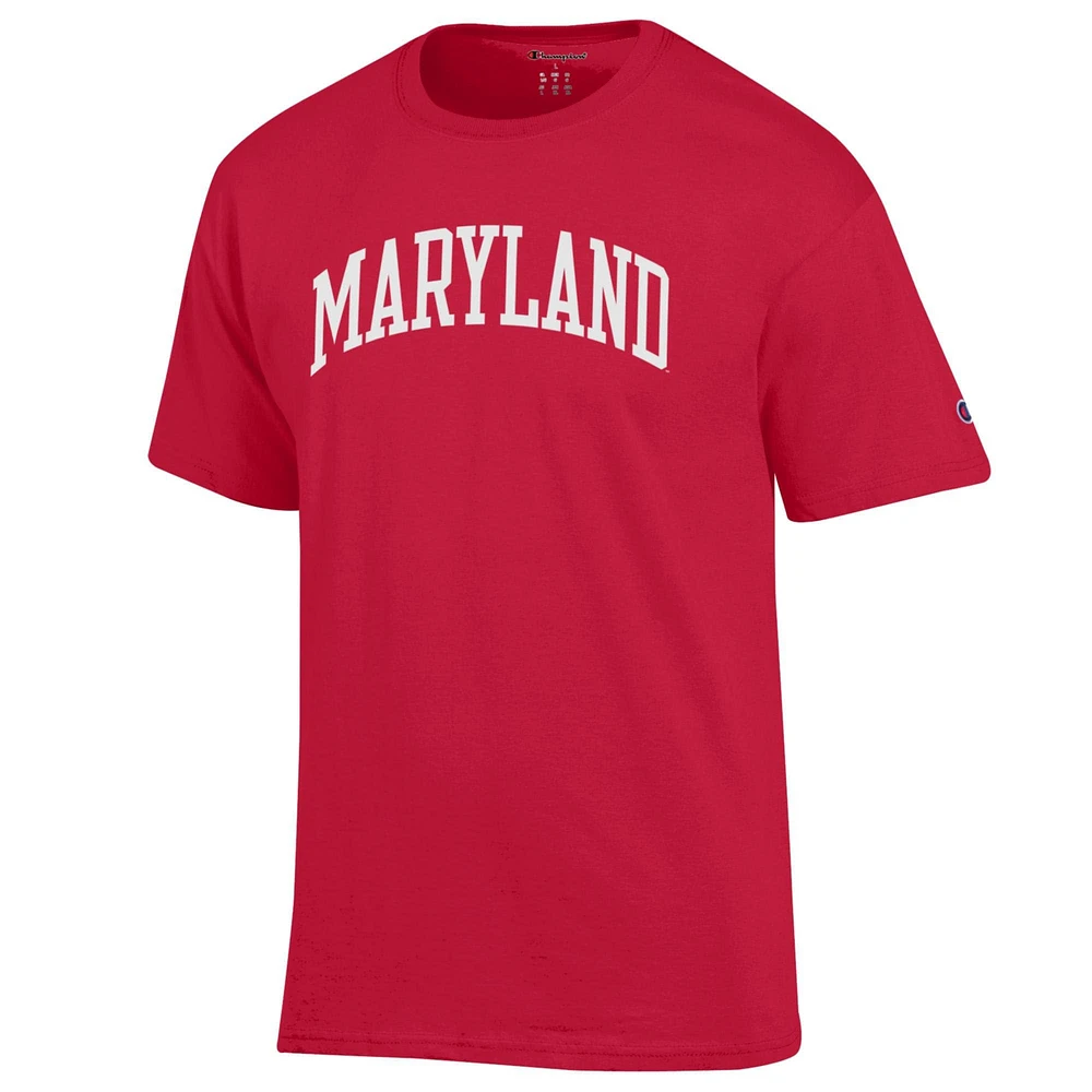 Men's Champion  Red Maryland Terrapins Basic Arch T-Shirt