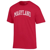 Men's Champion  Red Maryland Terrapins Basic Arch T-Shirt