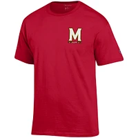 T-shirt Champion Maryland Terrapins Stack 2-Hit rouge pour homme