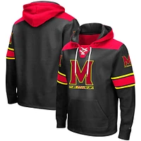 Sweat à capuche lacets Colosseum noir Maryland Terrapins 2.0 pour hommes