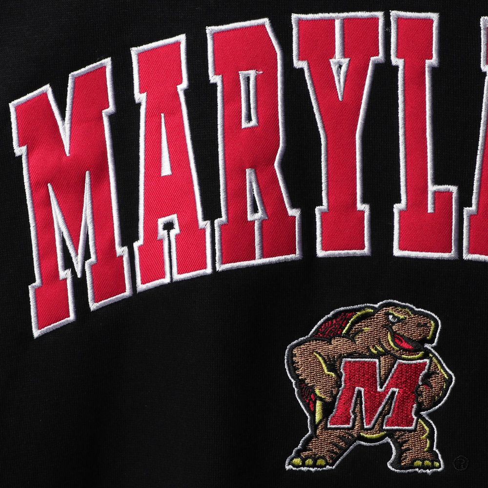 Men's Colosseum Maryland Terrapins Arch & Logo Crew Neck Sweatshirt