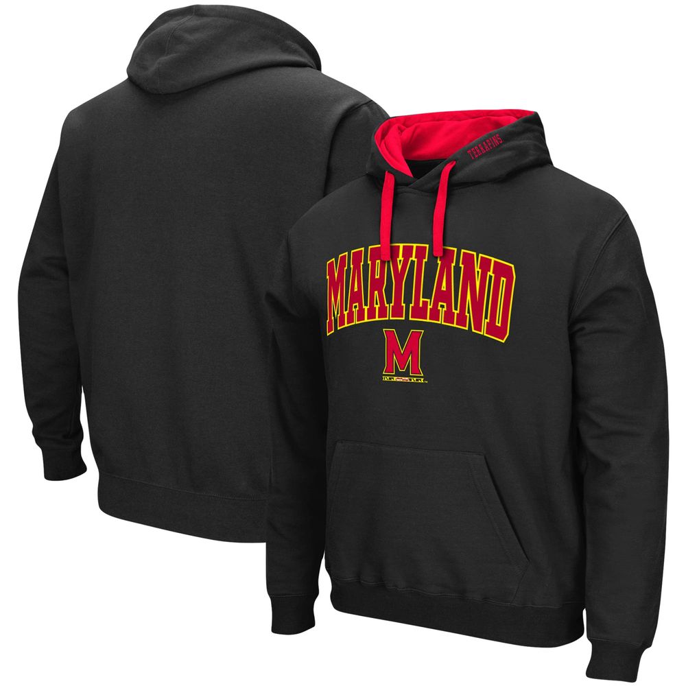 Men's Colosseum Black Maryland Terrapins Big & Tall Arch Logo 2.0 Pullover Hoodie