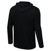 Men's Colosseum Black Maryland Terrapins Color Pop Active Blend 2-Hit Long Sleeve Hooded T-Shirt