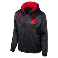 Sweat à capuche demi-zippé Cypher Maryland Terrapins noir Colosseum pour homme