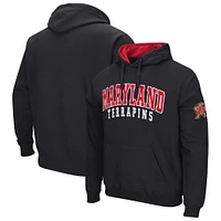 Men's Colosseum Black Maryland Terrapins Double Arch Pullover Hoodie