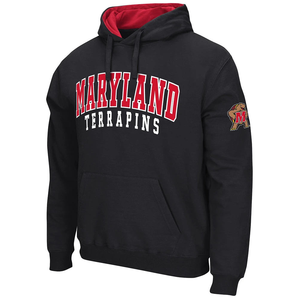 Sweat à capuche double arche Colosseum Maryland Terrapins pour homme, noir