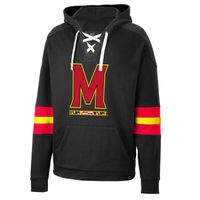 Men's Colosseum Black Maryland Terrapins Lace-Up 4.0 Pullover Hoodie