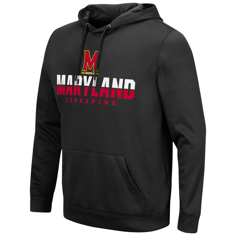 Men's Colosseum Black Maryland Terrapins Lantern Pullover Hoodie