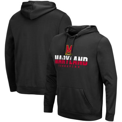 Men's Colosseum Black Maryland Terrapins Lantern Pullover Hoodie