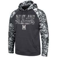 Men's Colosseum Charcoal Maryland Terrapins OHT Military Appreciation Digital Camo Pullover Hoodie