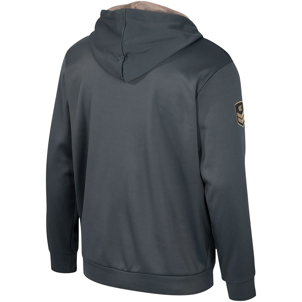 Sweat à capuche pour hommes Colosseum Charcoal Maryland Terrapins OHT Military Appréciation