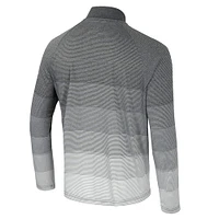 Coupe-vent à glissière quart de zip en maille rayée raglan pour hommes Colosseum Gray Maryland Terrapins AI