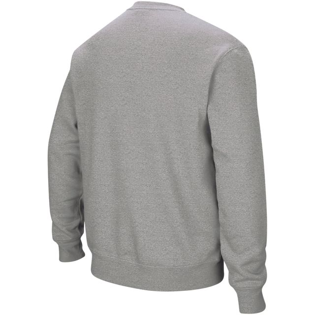 Colosseum Heather Grey Maryland Terrapins Arch & Logo Crew Neck Sweat-shirt pour homme